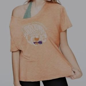 Victoria's Secret WOODSTOCK Retro Peace Love Knit Riot Relaxed fit Tee